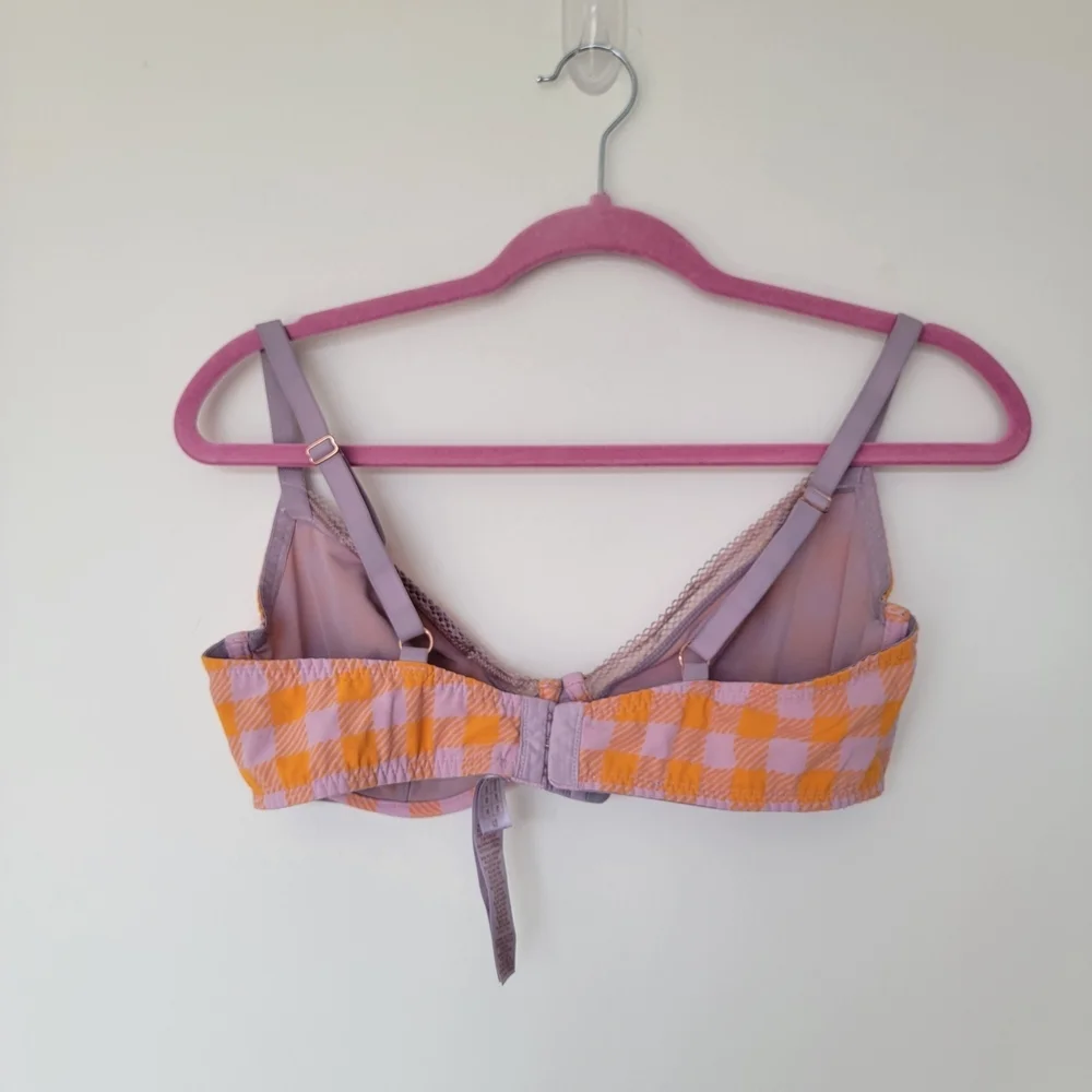 Savage X Fenty Purple and Orange Checkered Bra